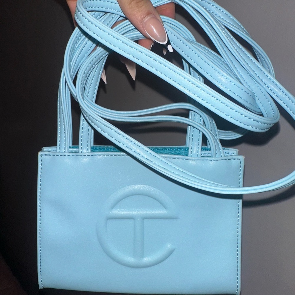 Telfar Light Blue Shopping Bag